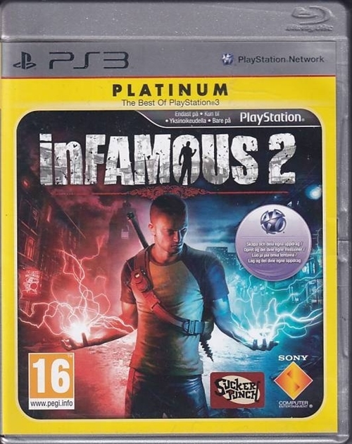 inFamous 2 Platinum - PS3 (B Grade) (Genbrug)